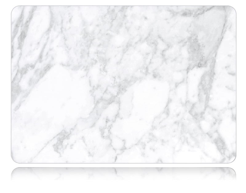 UESWILL Marble Pattern Smooth Hard Shell Case Cover Compatible with Older Version 2010-2017 Release MacBook Air 13 inch (Model A1466 / A1369), No Touch ID, (White) - Image 3